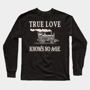 True love steam train vintage railway Long Sleeve T-Shirt